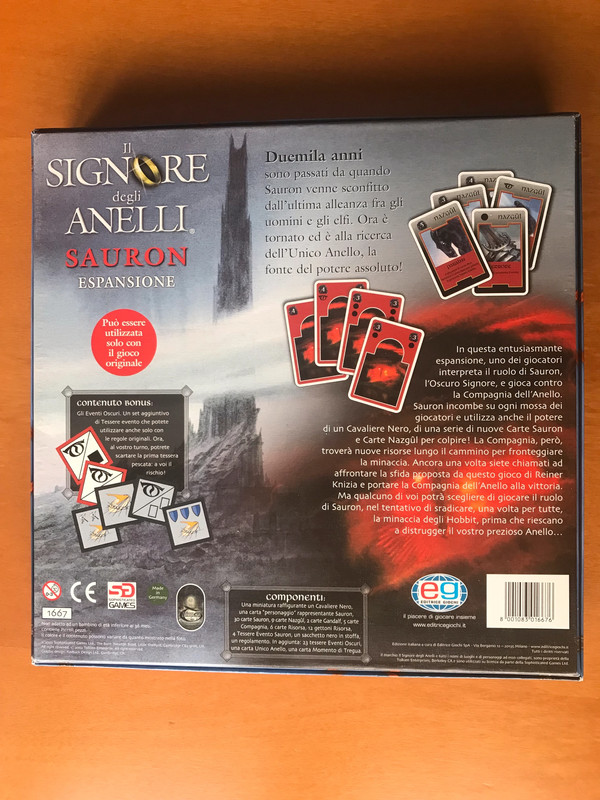 Il Signore degli Anelli: Espansione Sauron - Editrice Giochi EG - 2002 2