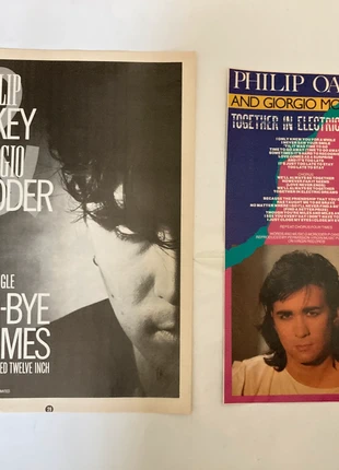 Philip oakey and george moroder-2 original vintage adverts, brand: Original, condition: Very good, £3.00, £3.85 includes Buyer Protection