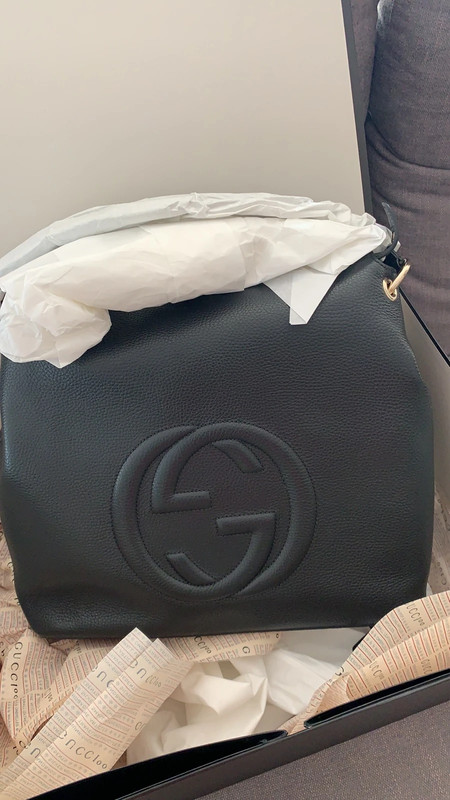 Black gucci satchel sales