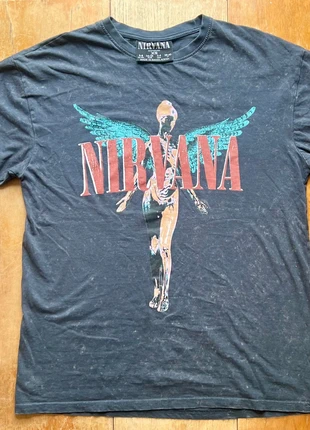 Nirvana in Utero Band T-shirt Distressed Tee – Women’s 6/8 speckles Grunge boyfriend fit., brand: Nirvana, condition: Very good, size: S / UK 8-10, £14.50, £15.93 includes Buyer Protection