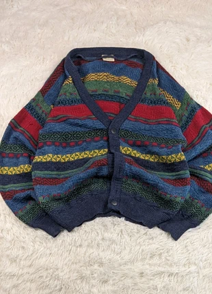 Angelo Litrico Geometric Print Cardigan 90s Retro All Colors Edition, marque: Vintage Dressing, état: Très bon état, taille: Taille unique, 39,95 €, 42,65 € Protection acheteurs incluse