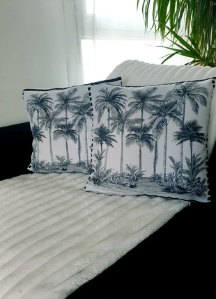 Lot de 2 Housses de coussin déco chic bohème 40x40cm, merk: Maison, staat: Nieuw met prijskaartje, maat: 40 x 40 cm, € 10,00, € 11,20 inclusief Kopersbescherming