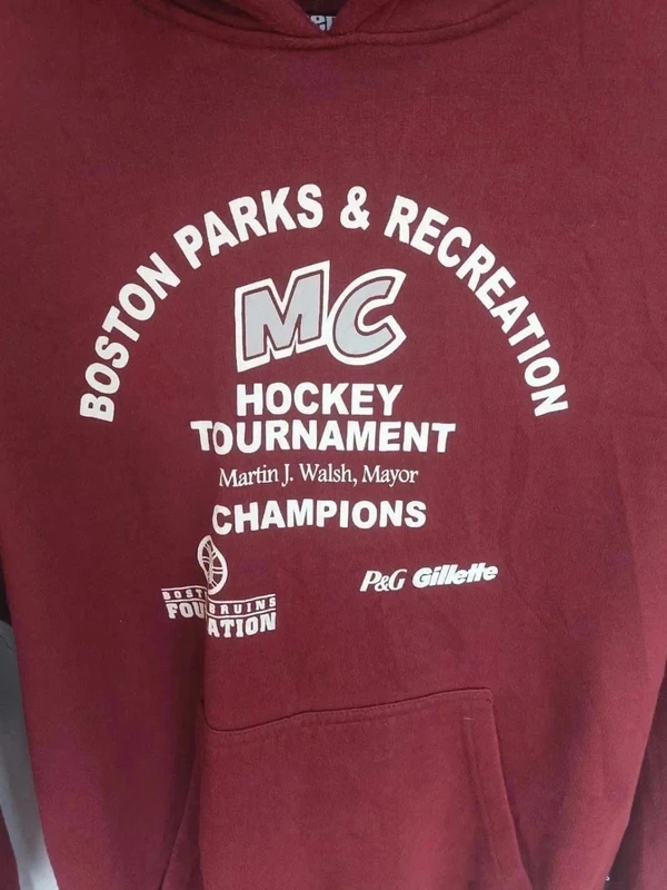 Sweat à capuche mixte Boston Parks Hockey Taille M - photo numéro 3