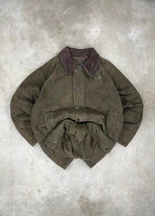 Barbour Olive Green Waxed Jacket Cord Collar Vintage British Outdoor Style Classic Coat, marque: Barbour, état: Très bon état, taille: L, 130,00 €, 137,20 € Protection acheteurs incluse