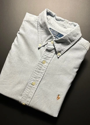 Chemise Ralph Lauren 100% coton Taille M Oversize bleu clair logo brodé marron (N459), brand: Ralph Lauren, condition: Very good, size: M, €25.00, €26.95 includes Buyer Protection Pro