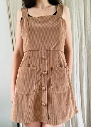 Petite robe marron en velours côtelé - Taille 38, marque: Jaminni&Cie, état: Très bon état, taille: M / 38 / 10, 15,00 €, 16,45 € Protection acheteurs (Pro) incluse