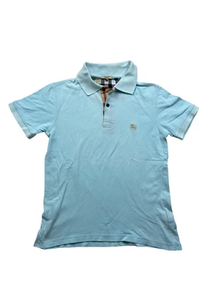 Polo Femme Burberry London vintage bleu logo brodé beige - made in Great Britain - taille S, brand: Burberry, condition: Very good, size: S / 36 / 8, €20.00, €21.70 includes Buyer Protection