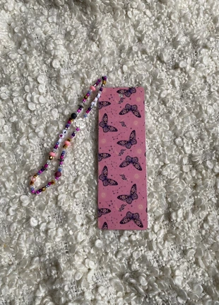 pink butterfly homemade book mark with beaded charm / marque page fait main avec chaîne en perle, marque: Fait Main, état: Neuf sans étiquette, 4,00 €, 4,90 € Protection acheteurs incluse