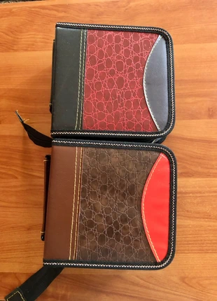 Bolsas para CDs/DVDs vintage – 2 unid. com fecho e pega, estado: Bom, €4.00, €4.90 inclui Proteção do Comprador