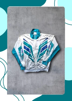 Veste de sport Adidas Vintage Années 90 - Taille M - Blanc & Bleu - Très bon état, brand: adidas, condition: Very good, size: M, €40.00, €42.70 includes Buyer Protection
