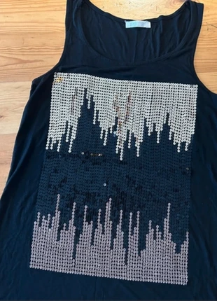 Canotta nera con paillettes Promod, marque: Promod, état: Très bon état, taille: M / 38 / 10, 5,00 €, 5,95 € Protection acheteurs incluse