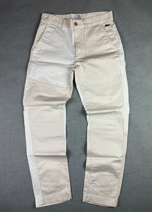 Pantalon cargo Lacoste Live straight fit crème/beige taille 38 homme, brand: Lacoste LIVE, condition: Very good, size: W38, €15.00, €16.45 includes Buyer Protection