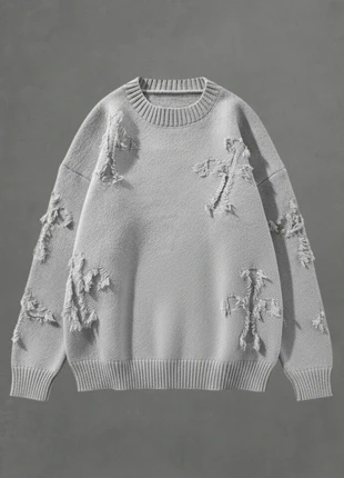 Pull-d'hiver Délavé Vintage Y2K pour Homme – Coupe Ample, Style Streetwear Décontracté, brand: y2k, condition: New without tags, size: L, €50.00, €53.20 includes Buyer Protection