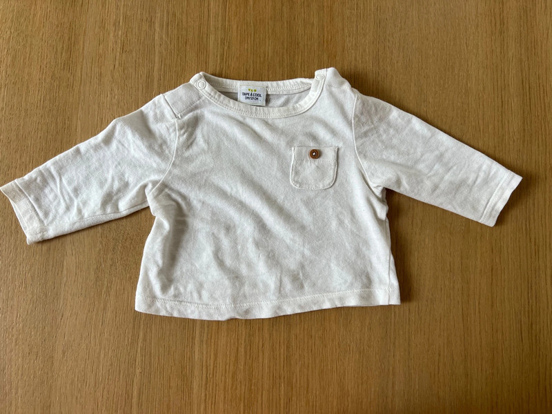 Tee shirt blanc bébé 1