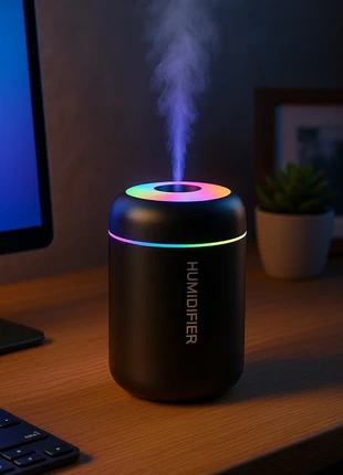 Humidificateur d’air LED multicolore diffuseur vapeur froide noir portable, marque: Humidificateur d’Air, état: Très bon état, 9,99 €, 11,19 € Protection acheteurs incluse