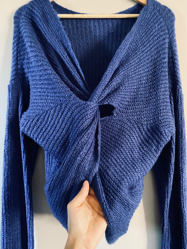 Blauwe trui met Vinted