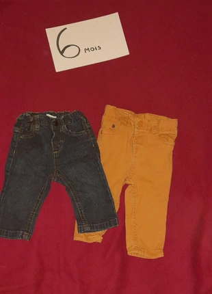 2 Pantalon Orchestra et Hema 6mois, marke: Orchestra, zustand: Sehr gut, größe: 3-6 Monate / 62, 3,50 €, 4,38 € inklusive Vinted-Käuferschutz