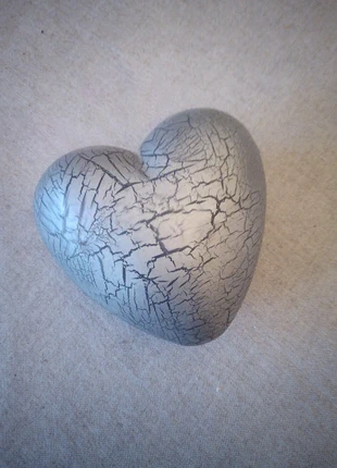 Gros Coeur gris presse-papier déco, staat: Heel goed, € 1,00, € 1,75 inclusief Kopersbescherming