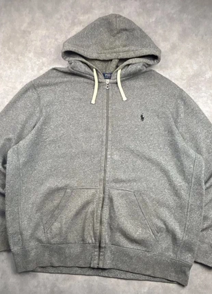 Pull / veste zippée à capuche Ralph Lauren grise logo brodé noir - taille XXL, brand: Ralph Lauren, condizioni: Buone, taglia: XXL, €44.90, €47.85 include la Protezione acquisti Pro