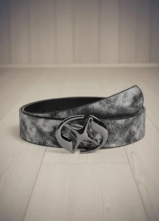 Ceinture Cuir Effet Métallisé Boucle Aile de Chauve-Souris, brand: Vintage Dressing, condition: Very good, size: 44 in | 110 cm, €20.00, €21.70 includes Buyer Protection