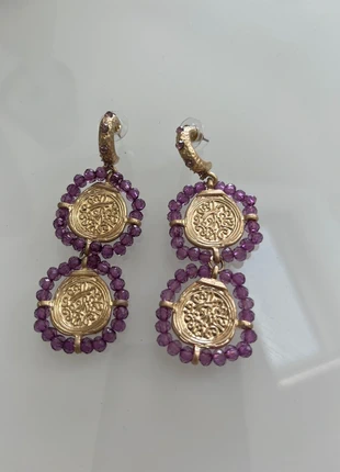 Boucles d’oreilles tombantes dorés acier inoxydable et violettes, zustand: Sehr gut, 2,00 €, 2,80 € inklusive Vinted-Käuferschutz