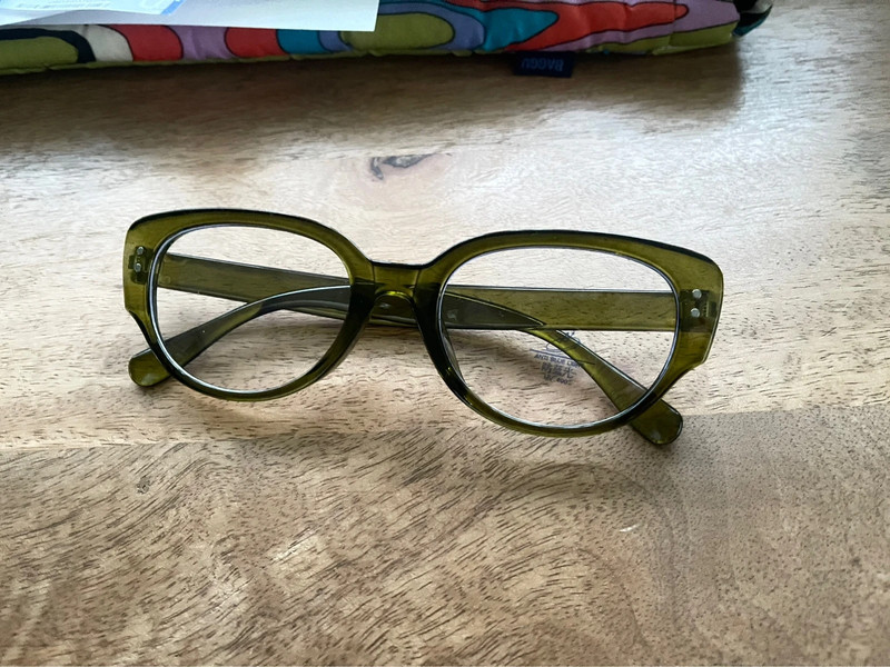 translucent green blue light glasses