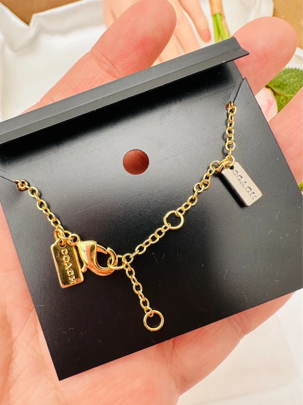 🦖Bracelet charms doré Coach New York – Papillon, cœur, cerises, logo C doré, dinosaure - photo numéro 6