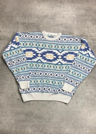Pull Blanc et Bleu Ethnic 100% coton taille XL, marca: Vintage Dressing, estado: Satisfactorio, tamaño: XL, 9,99 €, 11,19 € Protección al comprador Pro incluida