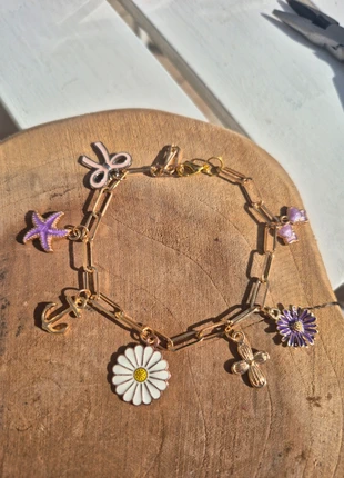 #bracelet #fleurs #acier inoxydable #femme #charmes #doré #croix #automne#vinted, marque: Fait Main, état: Neuf avec étiquette, 8,00 €, 9,10 € Protection acheteurs incluse