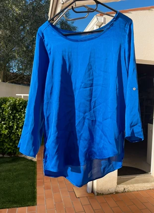 Superbe chemisier bleu soie , brand: Akoz, condition: Very good, size: M / 38 / 10, €3.50, €4.38 includes Buyer Protection