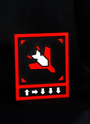 Helldivers 2 500kg bomb stratagem plaque, marke: Original, zustand: Neu, größe: Einheitsgröße, 10,00 €, 11,20 € inklusive Vinted-Käuferschutz