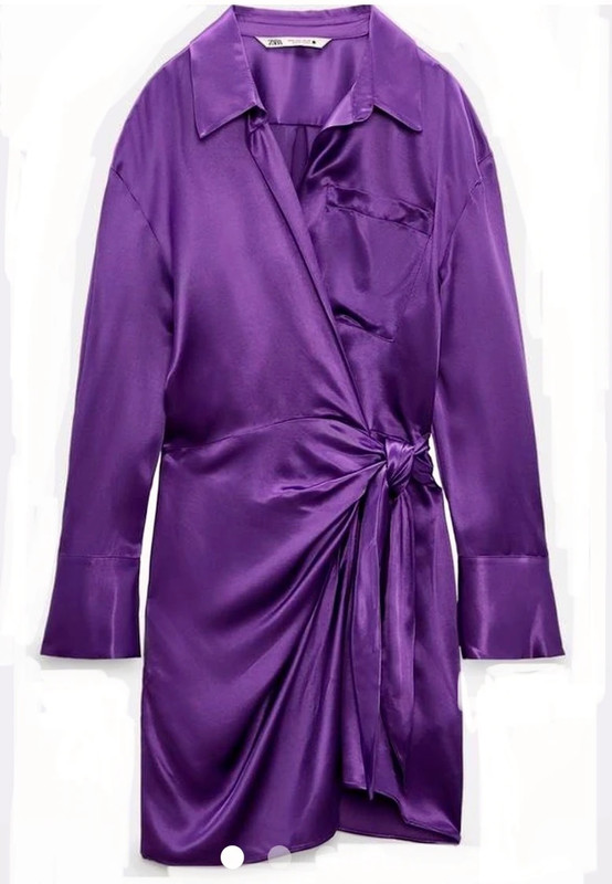 Zara purple / violet satin dress