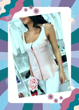 Chemisier sans manches Rose à poche strass et dos dentelle - Taille M/L, marke: So sweet, zustand: Neu, mit Etikett, größe: M / 38 / 10, 12,00 €, 13,30 € beinhaltet Vinted-Käuferschutz Pro