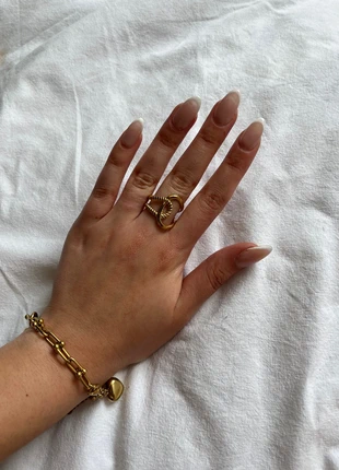 bague acier inoxydable couleur or, merk: Zara, staat: Nieuw zonder prijskaartje, maat: Aanpasbaar, € 7,00, € 8,05 inclusief Kopersbescherming