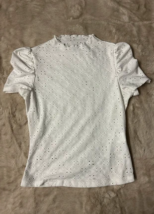 Blouse Femme – Blanche – Taille M – Neuve – Girly / Y2K / Vintage – Polyester & Élasthanne, marque: Tendance, état: Neuf sans étiquette, taille: M / 38 / 10, 5,00 €, 5,95 € Protection acheteurs incluse