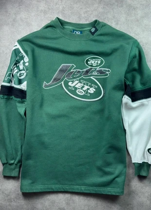 Pull NFL New York Jets Oversize Big Logo Brodé Taille L – Style Vintage Streetwear, brand: NFL, condition: Very good, size: L, €30.00, €32.20 includes Buyer Protection