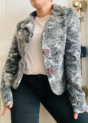 Veste grise tachetée laine Vintage, marca: LAINE, estado: Muy bueno, tamaño: S / 36 / 8, 5,00 €, 5,95 € Protección al comprador incluida