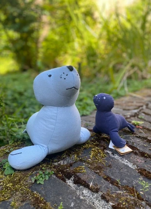 Deux adorables phoques en tissu cherchent  banquise accueillante, staat: Nieuw met prijskaartje, € 10,50, € 11,73 inclusief Kopersbescherming