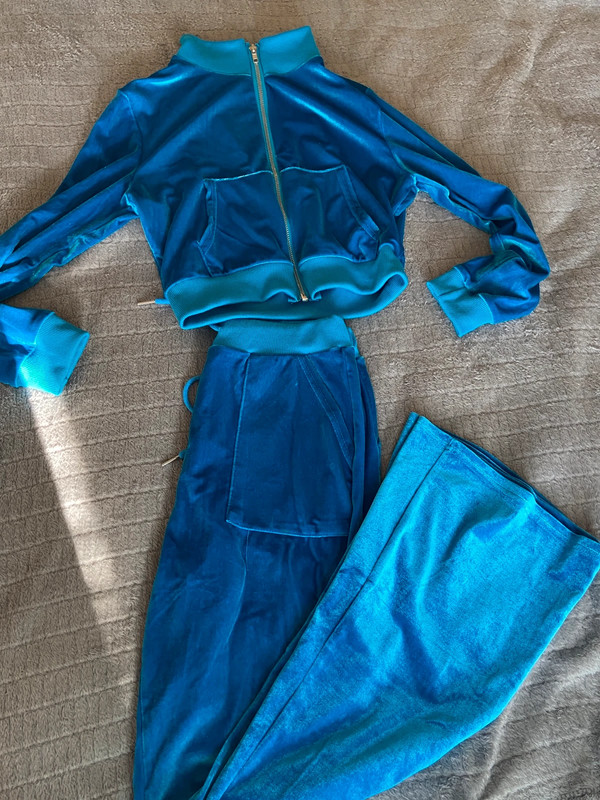 Blue Velvet Sweat Suit 2