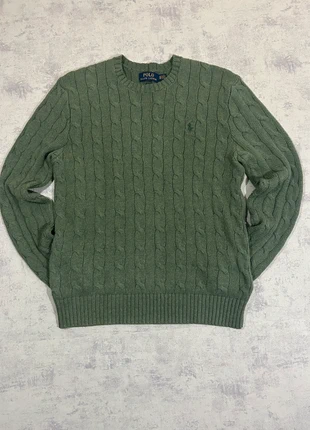 Grüner Ralph Lauren cableknit-Sweater Größe S, merk: Ralph Lauren, staat: Heel goed, maat: S, € 55,95, € 59,45 inclusief Kopersbescherming