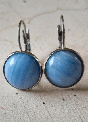 B.O dormeuses Jaspe bleu (12 mm), merk: Creatrice, staat: Nieuw zonder prijskaartje, € 9,00, € 10,15 inclusief Kopersbescherming Pro