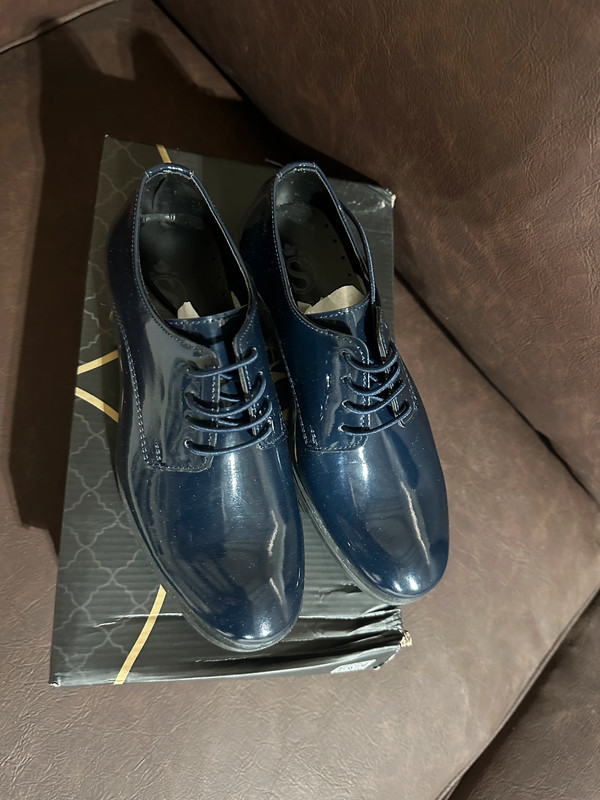 Brand New Boys Derby Dress Wedding Shoes in Navy Size 13 Vinted