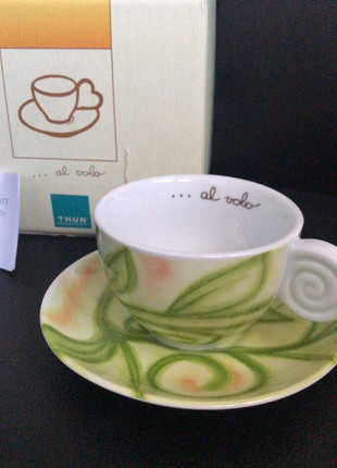 Thun tazza cappuccino “al volo” serie Jardin mod. Giacinti Rossi