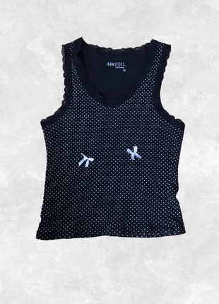 Noir à pois + détails nœuds, marke: COQUETTE, zustand: Sehr gut, größe: M / 38 / 10, 5,00 €, 5,95 € inklusive Vinted-Käuferschutz