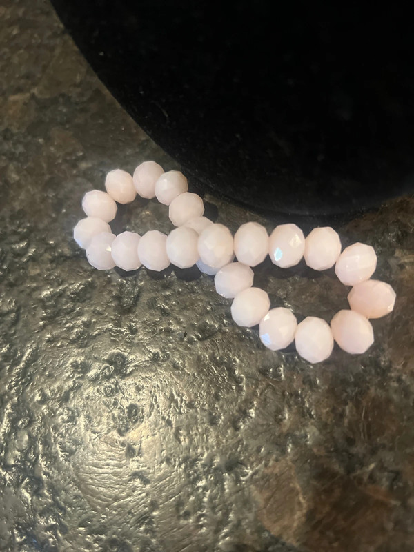 Pink stone stretch bracelet 2