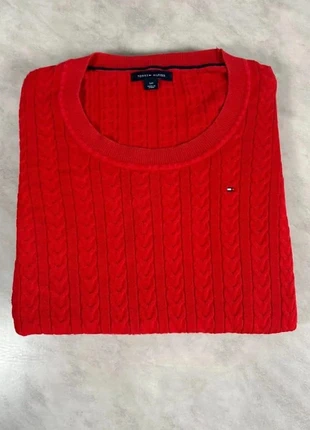 Pull Tommy Hilfiger femme Taille S rouge torsadé col rond chic élégant premium Code 092N, brand: Tommy Hilfiger, condition: Very good, size: S / 36 / 8, €28.00, €30.10 includes Buyer Protection Pro
