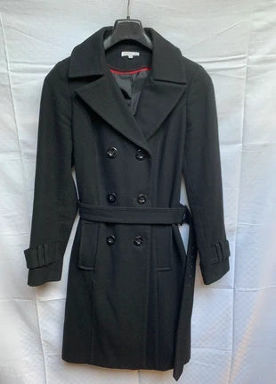 Manteau long femme croisée noir laine straboski - Taille S, marca: Straboski, estado: Novo sem etiquetas, tamanho: S / 36 / 8, €14.00, €15.40 inclui Proteção do Comprador