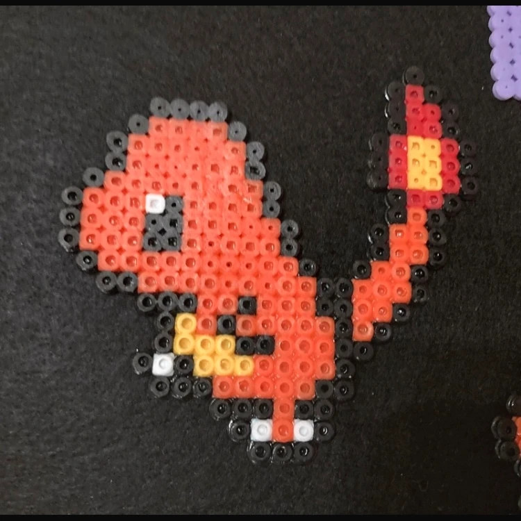 Pokemon Evolution Charmander Charmeleon Charizard Pixel Art sprite 1 gen gameboy pyssla hama beads 2