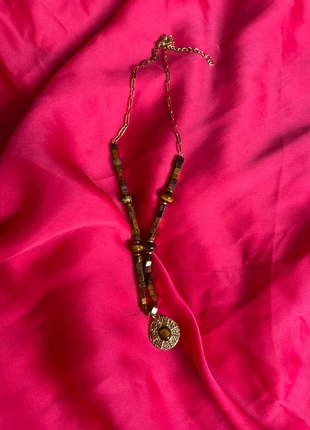 Boho Beaded Necklace with Gold Pendant, staat: Nieuw zonder prijskaartje, € 7,95, € 9,05 inclusief Kopersbescherming