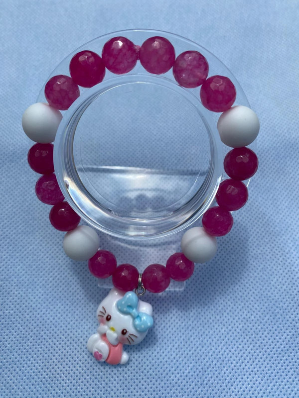 Kitty Cat pink& write bracelet 3